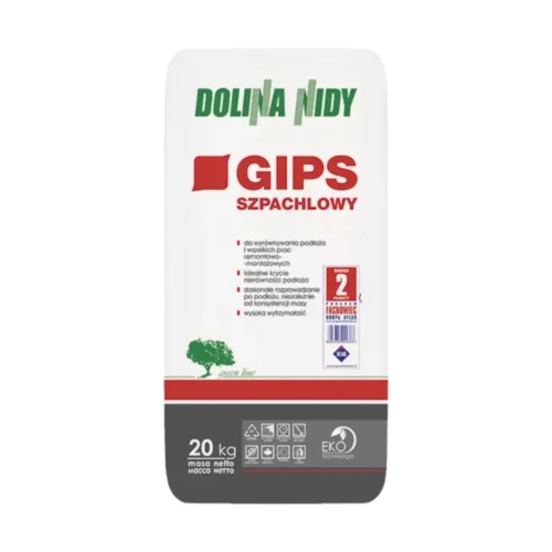 może służyć do wyrównywania podłoża i wykonywania gładzi, a także montażu prefabrykatów gipsowych. Producentem gipsu jest firma Atlas. Gips opakowany jest w worek o pojemności 25kg.
