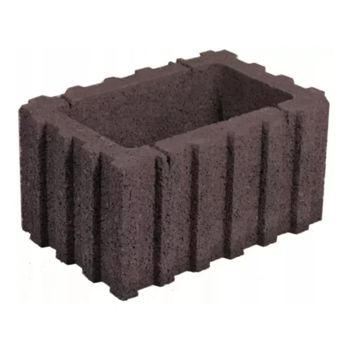 Donica prostokątna betonowa 40x28x20 - Brąz