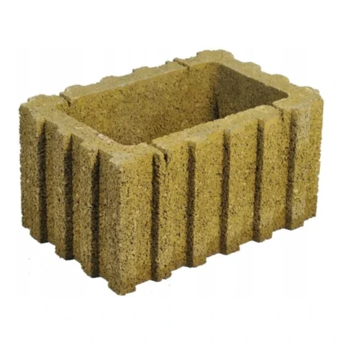 Donica prostokątna betonowa 40x28x20 - Żółty